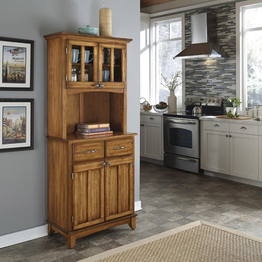 Homestyles Furniture - Buffet of Buffets Brown Server with Hutch - 5001-0066-62 veiw 2