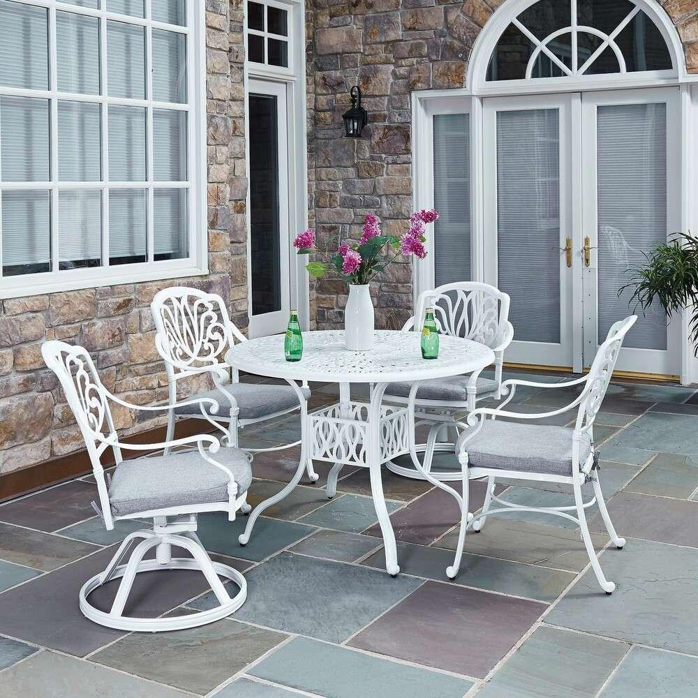 Homestyles Furniture - Capri White 5 Piece Dining Set - 6662-3058 veiw 2