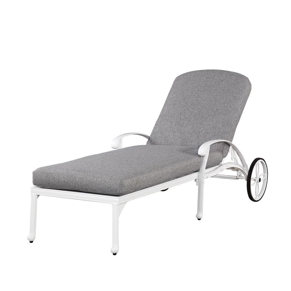 Homestyles Furniture - Capri White Chaise Lounge - 6662-83 veiw 2
