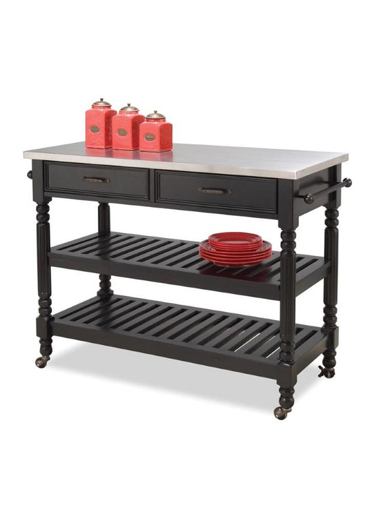 Homestyles Furniture - General Line Black Kitchen Cart - 5218-951 veiw 2