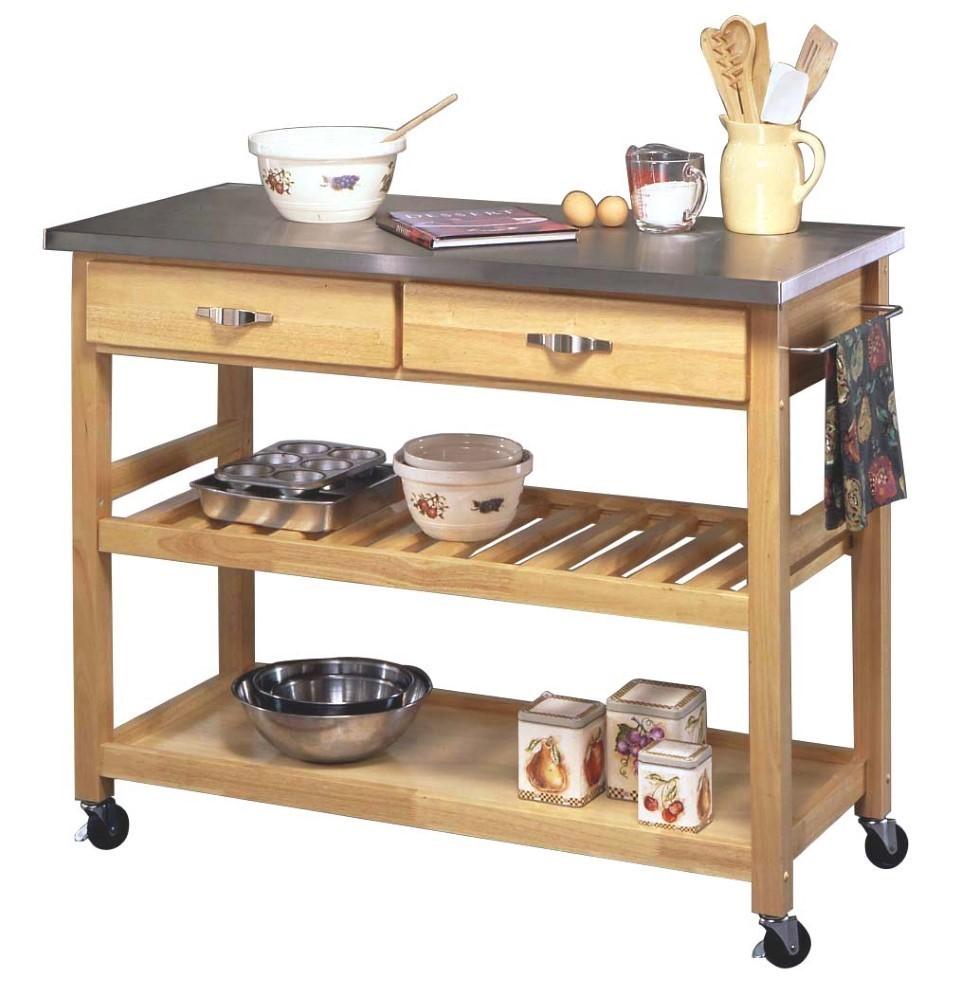 Homestyles Furniture - General Line Brown Kitchen Cart - 5217-95 veiw 3