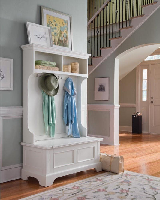 Homestyles Furniture - Naples White Hall Tree - 5530-49 veiw 2