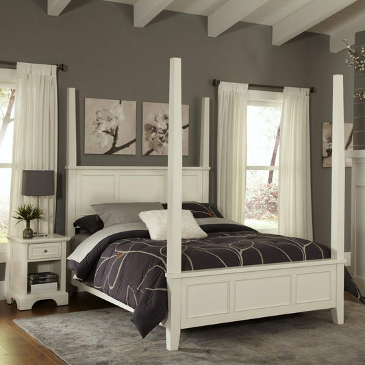 Homestyles Furniture - Naples White Queen Bed and Nightstand - 5530-5202 veiw 2