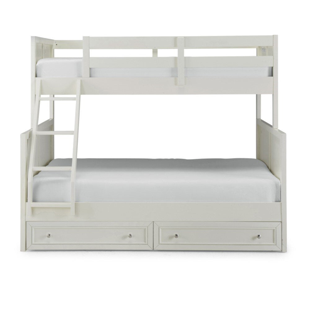 Homestyles Furniture - Naples White Twin Over Full Bunk Bed - 5530-55D veiw 9