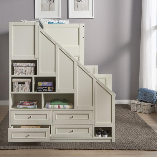 Homestyles Furniture - Naples White Twin Over Full Bunk Bed - 5530-56D veiw 2