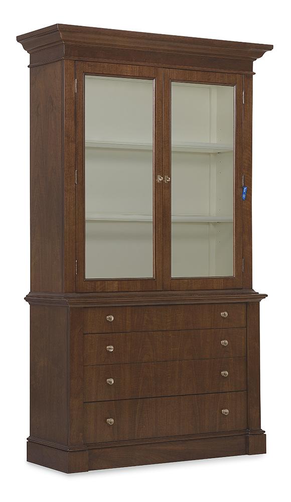 Hooker Furniture - Archives Display Cabinet in Dark Wood - 6123-75906-89 veiw 3