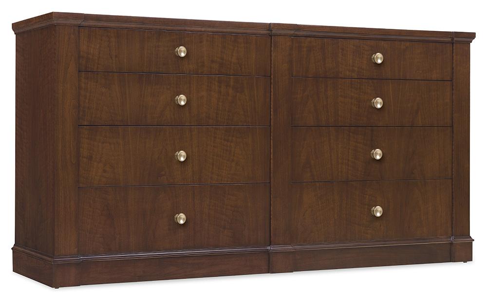Hooker Furniture - Archives Eight-Drawer Dresser in Dark Wood - 6123-90202-89 veiw 2