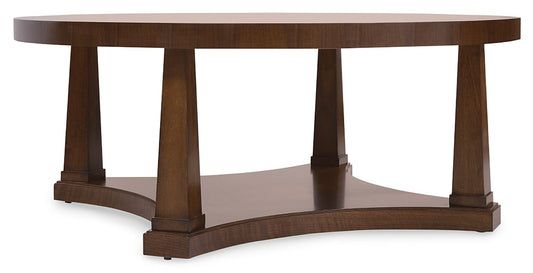 Hooker Furniture - Archives Round Cocktail Table in Dark Wood - 6123-80111-89 veiw 2