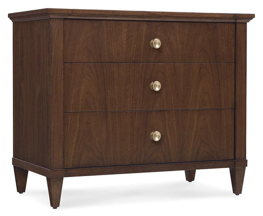 Hooker Furniture - Archives Three-Drawer Nightstand in Dark Wood - 6123-90217-89 veiw 2