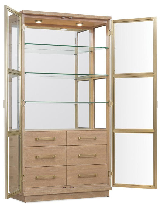 Hooker Furniture- Banyon Bay Display Cabinet in Light Wood - 6081-75906-82 veiw 2
