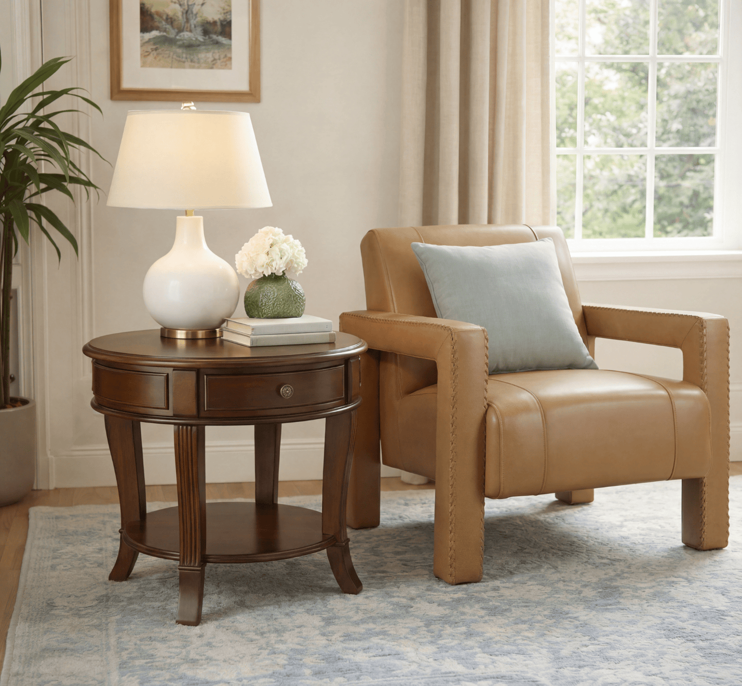 Hooker Furniture - Brookhaven Round Lamp Table - 281-80-116 veiw 3
