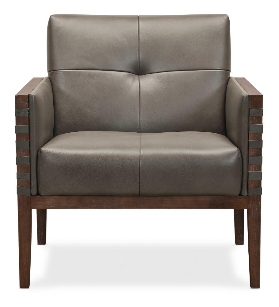 Hooker Furniture - Carverdale Leather Club Chair w/Wood Frame - CC401-095 veiw 4