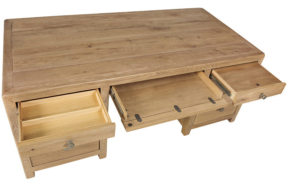 Hooker Furniture - Driftwood Executive Desk - Light Wood - 6820-10462-80 view 6