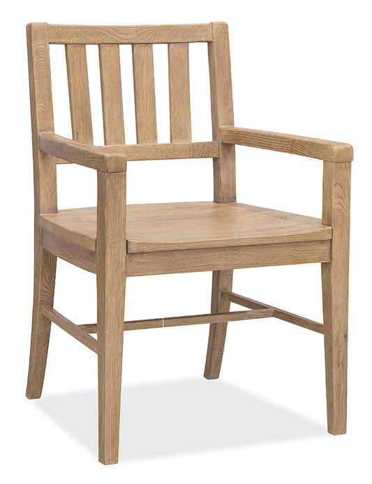 Hooker Furniture - Driftwood Splatback Arm Chair - Light Wood - 6820-75301-80 view 2