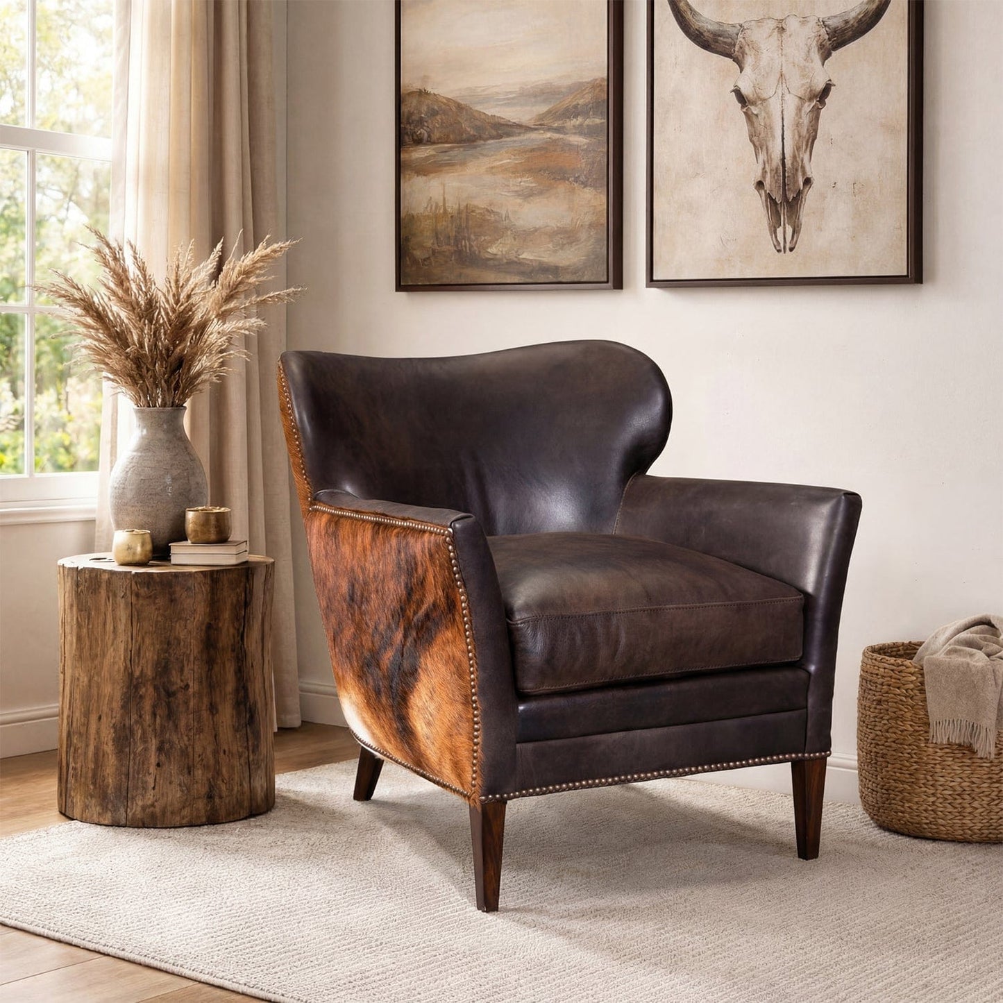 Hooker Furniture - Kato Leather Club Chair w/ Dark Brindle - CC469-089 veiw 4
