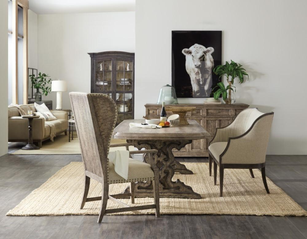 Hooker Furniture - La Grange Le Vieux 86in Double Pedestal Table w/2-18in Leaves - 6960-75200-81 veiw 8