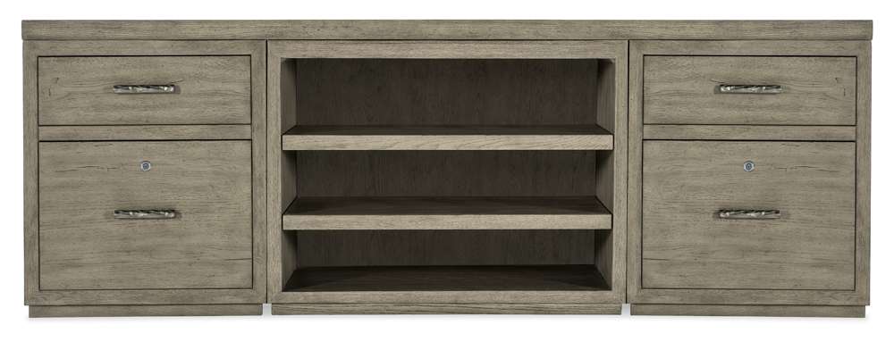 Hooker Furniture - Linville Falls 84in Credenza with Two Files and Open Desk Cabinet - 6150-10918-85 veiw 3