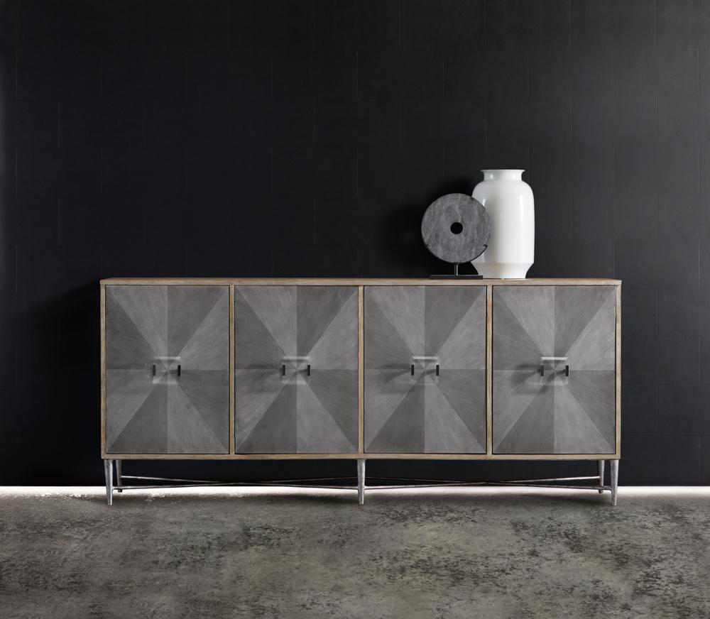 Hooker Furniture - Melange Zola Four-Door Credenza - 638-85316-LTGY veiw 4