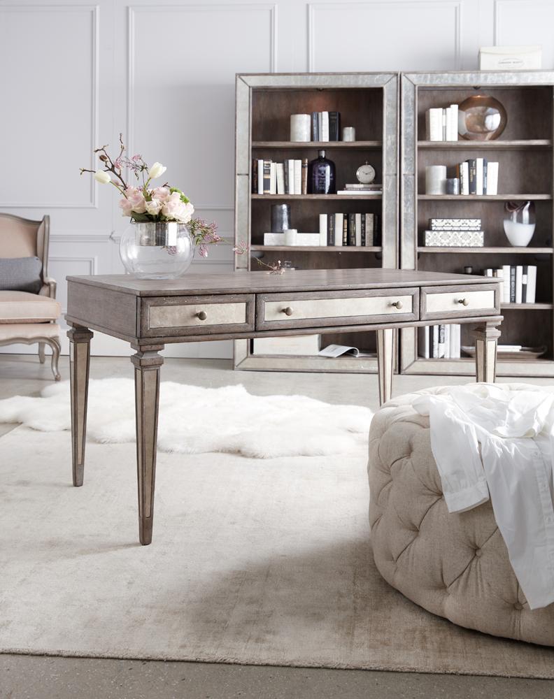 Hooker Furniture - Rustic Glam Leg Desk - 1641-10458-LTWD veiw 4