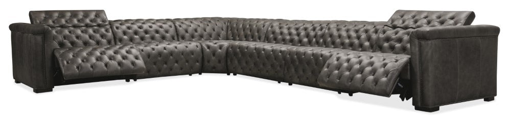 Hooker Furniture - Savion Grandier 6 pc Sectional w/3 Power Recline & Power Headrest - SS434-G6PS-096 veiw 1