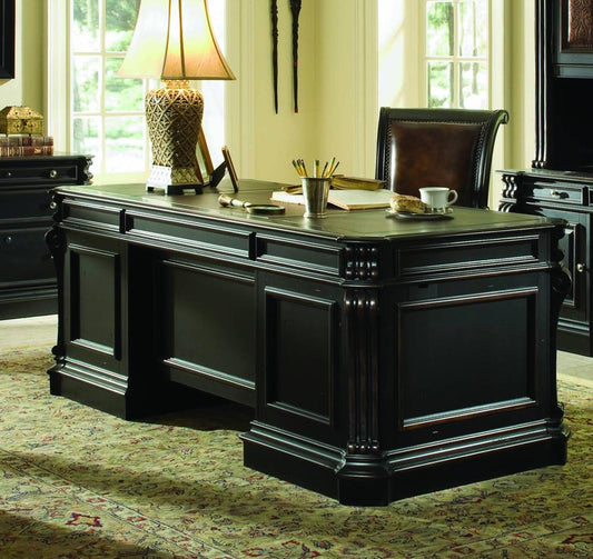 Hooker Furniture - Telluride 76 Executive Desk w/Wood Panels - 370-10-563 veiw 2