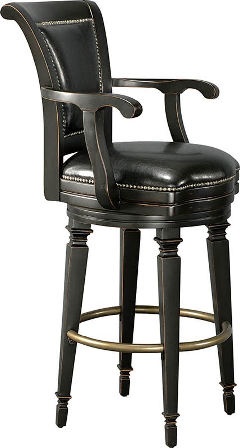 Howard Miller - Northport Worn Black Bar Stool - 697009 veiw 2