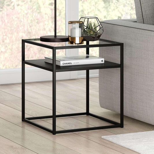 Hudson & Canal - Ada 20in Wide Square Side Table in Blackened Bronze - ST0357 veiw 2