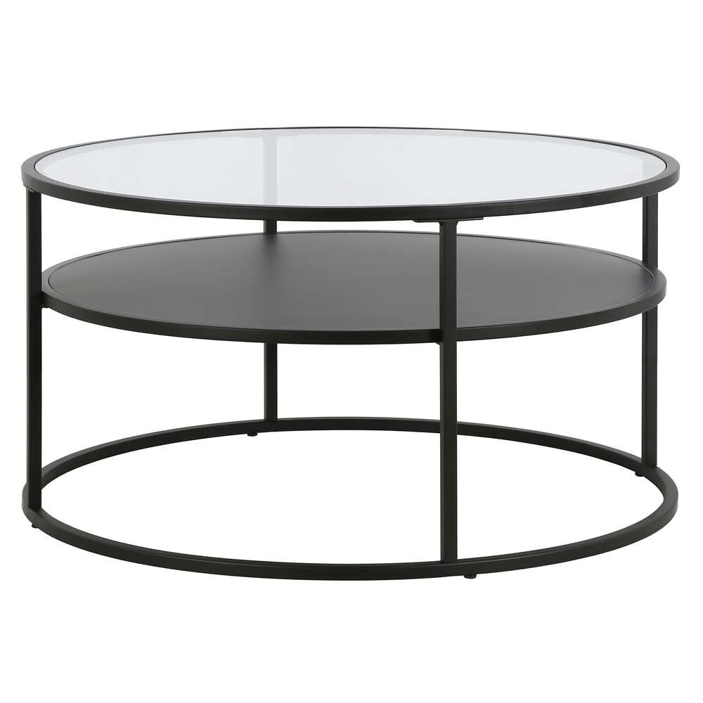 Hudson & Canal - Ada 32in Wide Round Coffee Table in Blackened Bronze - CT1457 veiw 4