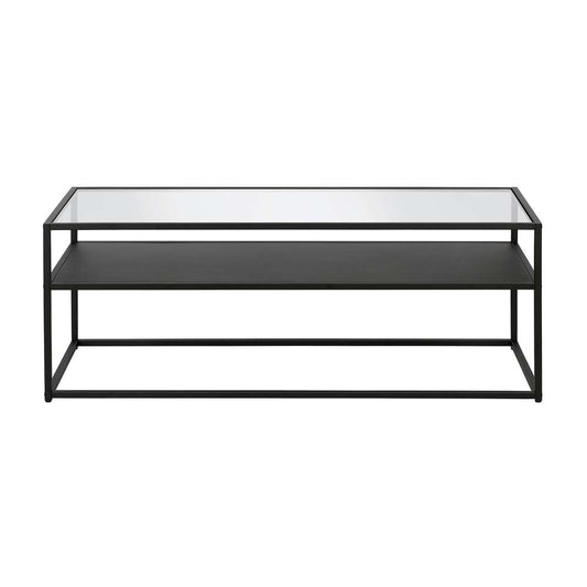 Hudson & Canal - Ada 46in Wide Rectangular Coffee Table in Blackened Bronze - CT0356 veiw 3