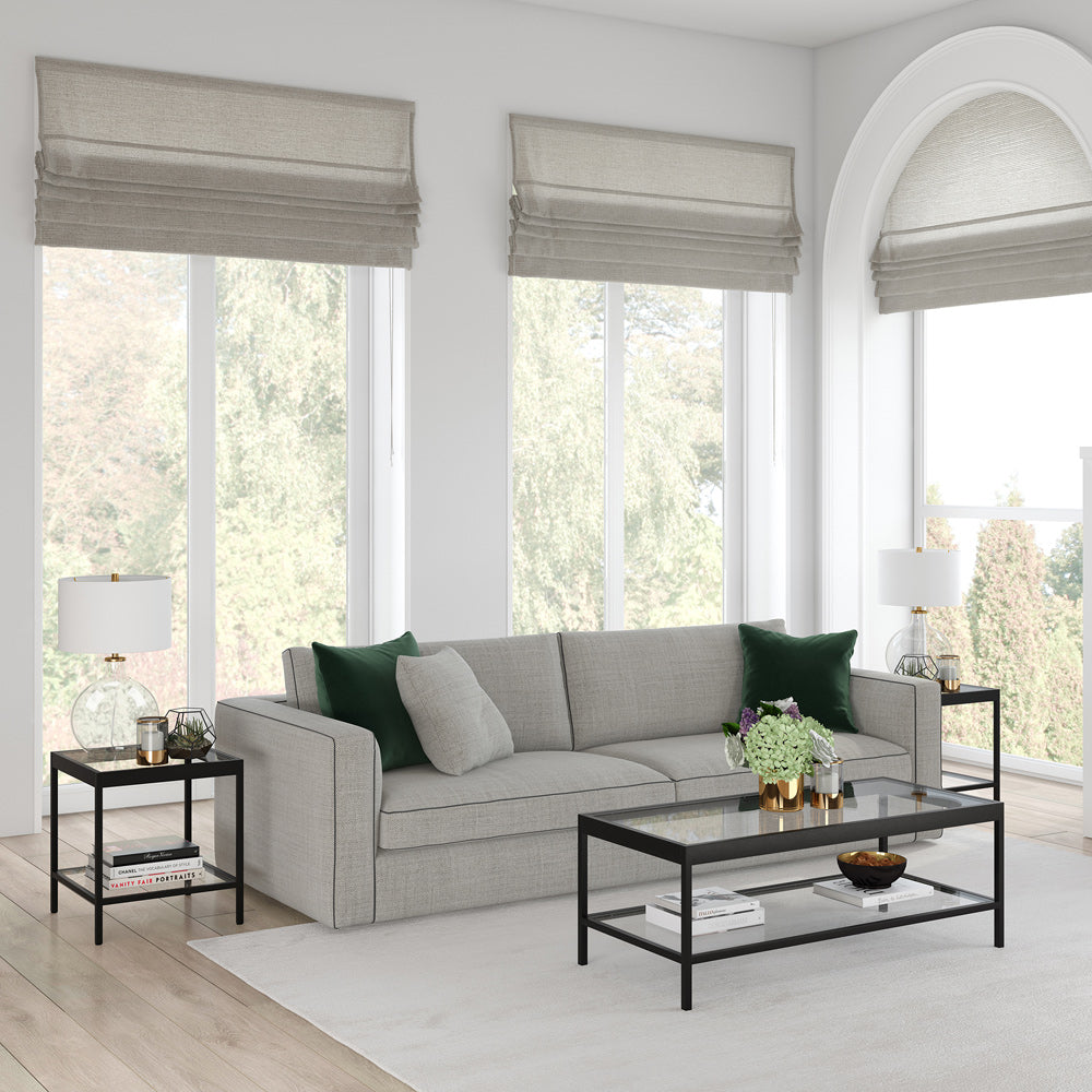 Hudson & Canal - Alexis 20in Wide Square Side Table in Blackened Bronze - ST0379