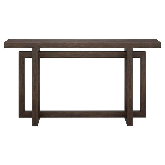 Hudson & Canal - Breslow 55in Wide Rectangular Console Table in Alder Brown - AT2243 veiw 2