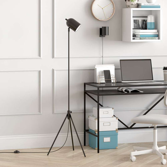 Hudson & Canal - Bruno Tripod Floor Lamp with Metal Shade in Blackened Bronze/Blackened Bronze - FL0745 veiw 2