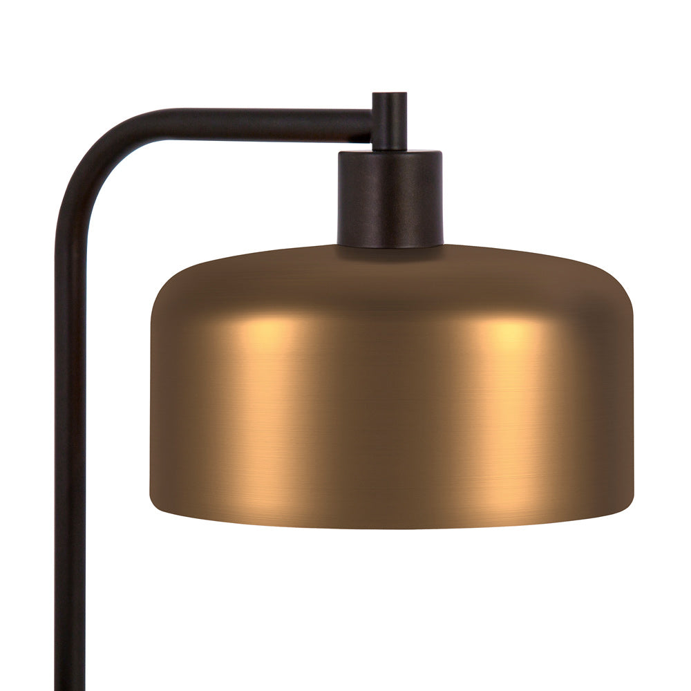 Hudson & Canal - Cadmus 20.5in Tall Table Lamp with Metal Shade in Blackened Bronze/Brass/Brass - TL0099