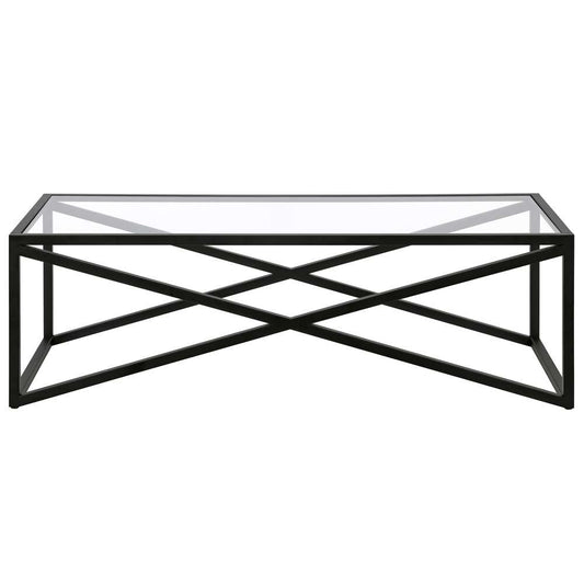 Hudson & Canal - Calix 54in Wide Rectangular Coffee Table in Blackened Bronze - CT0862 veiw 3