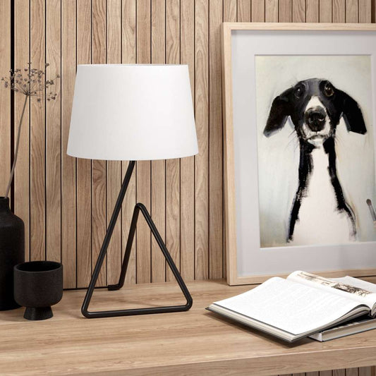 Hudson & Canal - Cora 22in Metal Table Lamp with Fabric Shade in Blackened Bronze - TL1730 veiw 2