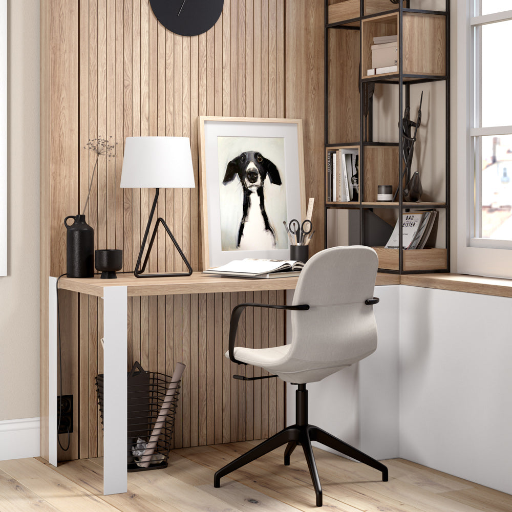 Hudson & Canal - Cora 22in Metal Table Lamp with Fabric Shade in Blackened Bronze - TL1730