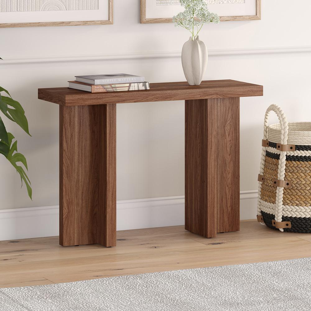 Hudson & Canal - Dimitra 42in Wide Rectangular Console Table in Satin Walnut - AT2332 veiw 4