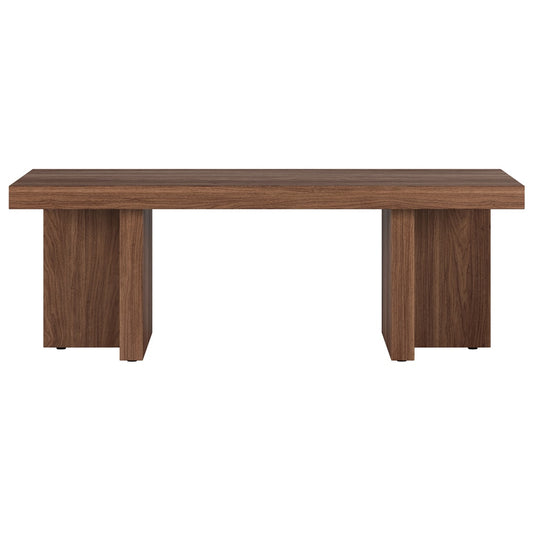 Hudson & Canal - Dimitra 44in Wide Rectangular Coffee Table in Satin Walnut - CT2333 veiw 2