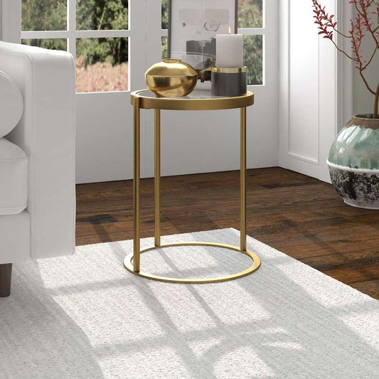 Hudson & Canal - Duxbury 16in Wide Round Side Table in Brass - ST1355 veiw 2
