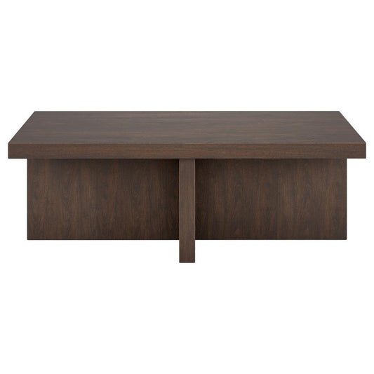 Hudson & Canal - Elna 44in Wide Rectangular Coffee Table in Alder Brown - CT2106 veiw 2