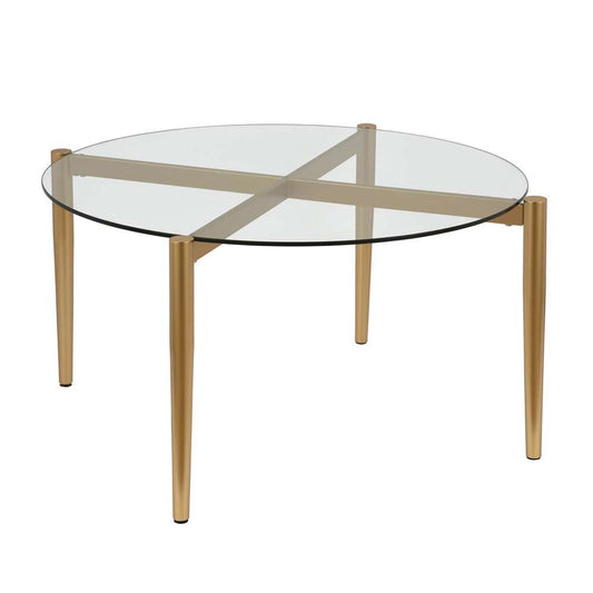 Hudson & Canal - Kadmos 36 Wide Round Coffee Table in Brass - CT0061 veiw 3