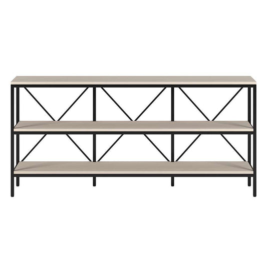 Hudson & Canal - Kira 64in Wide Rectangular Console Table In Blackened Bronze/Alder White - AT2153 veiw 2