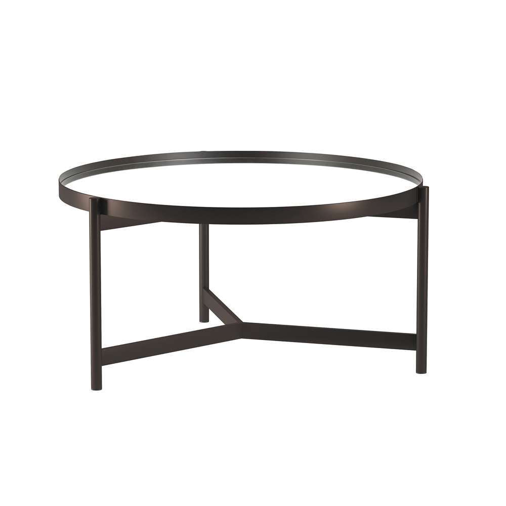 Hudson & Canal - Kismet 36 Wide Round Coffee Table in Blackened Bronze - CT0092 veiw 5