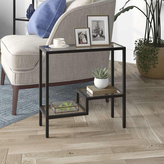 Hudson & Canal - Lovett 24in Wide Rectangular Side Table in Blackened Bronze - ST1314 veiw 2