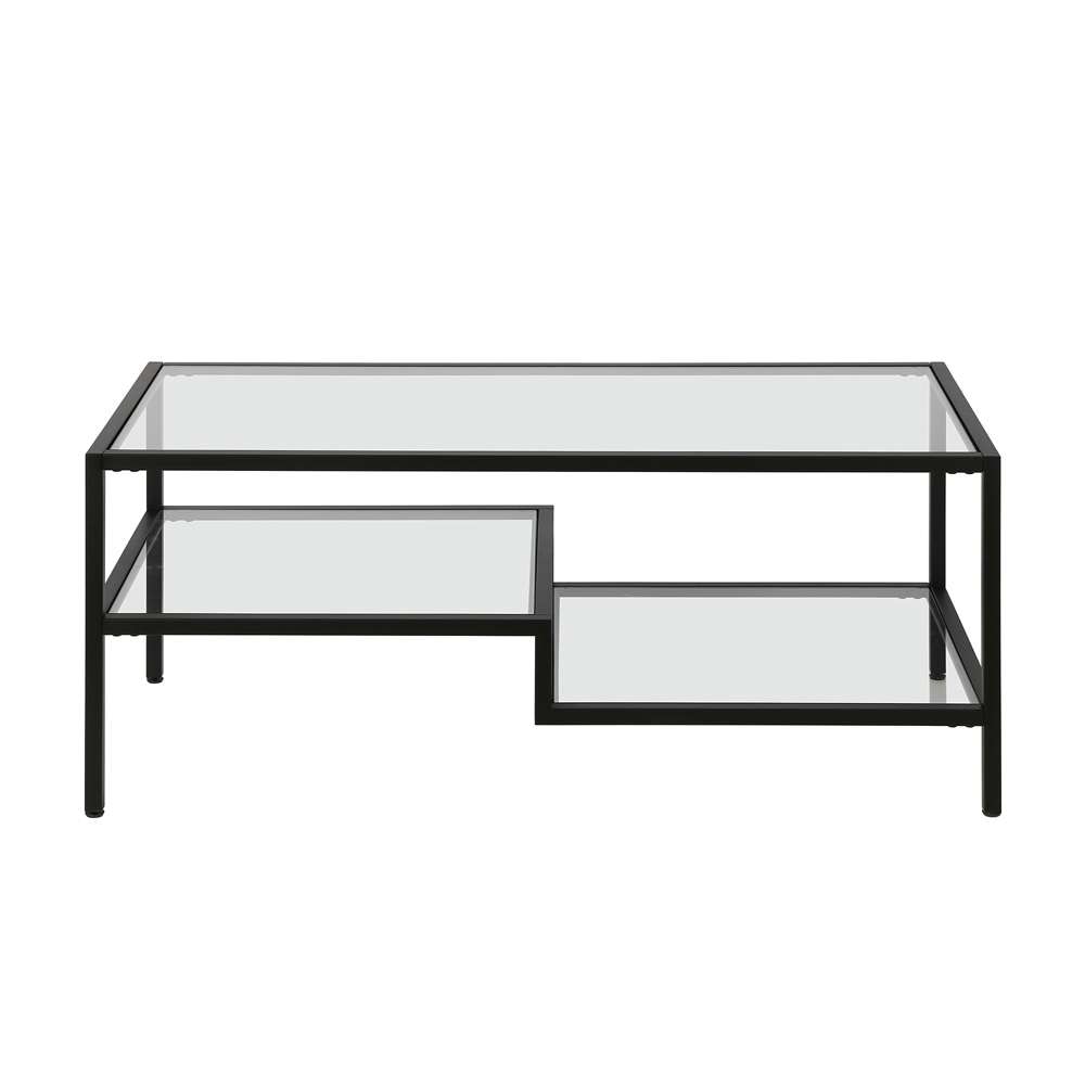 Hudson & Canal - Lovett 45in Wide Rectangular Coffee Table in Blackened Bronze - CT0312 veiw 5
