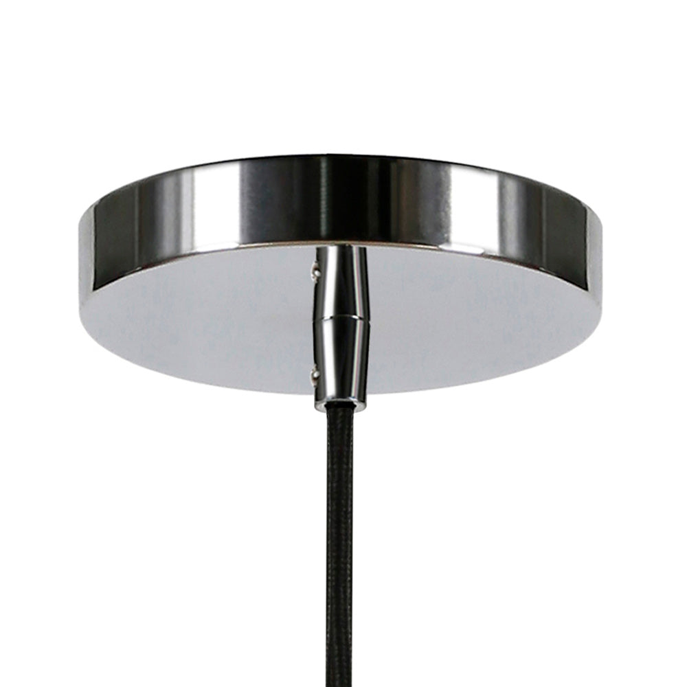Hudson & Canal - Madison 12in Wide Pendant with Metal Shade in Poppy Red/Polished Nickel/Poppy Red - PD1447