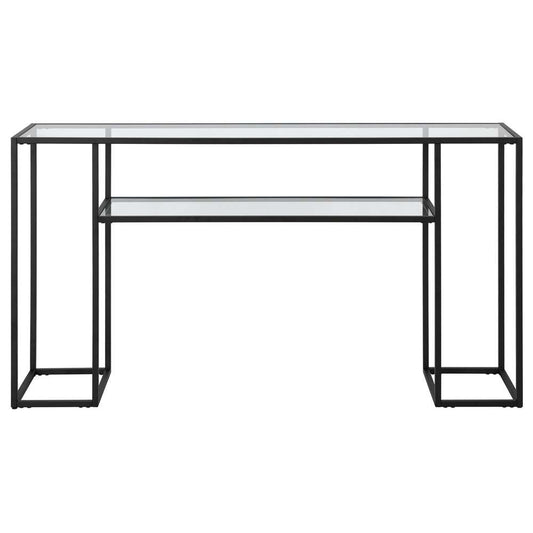 Hudson & Canal - Marilyn 55in Wide Rectangular Console Table in Blackened Bronze - AT1537 veiw 3