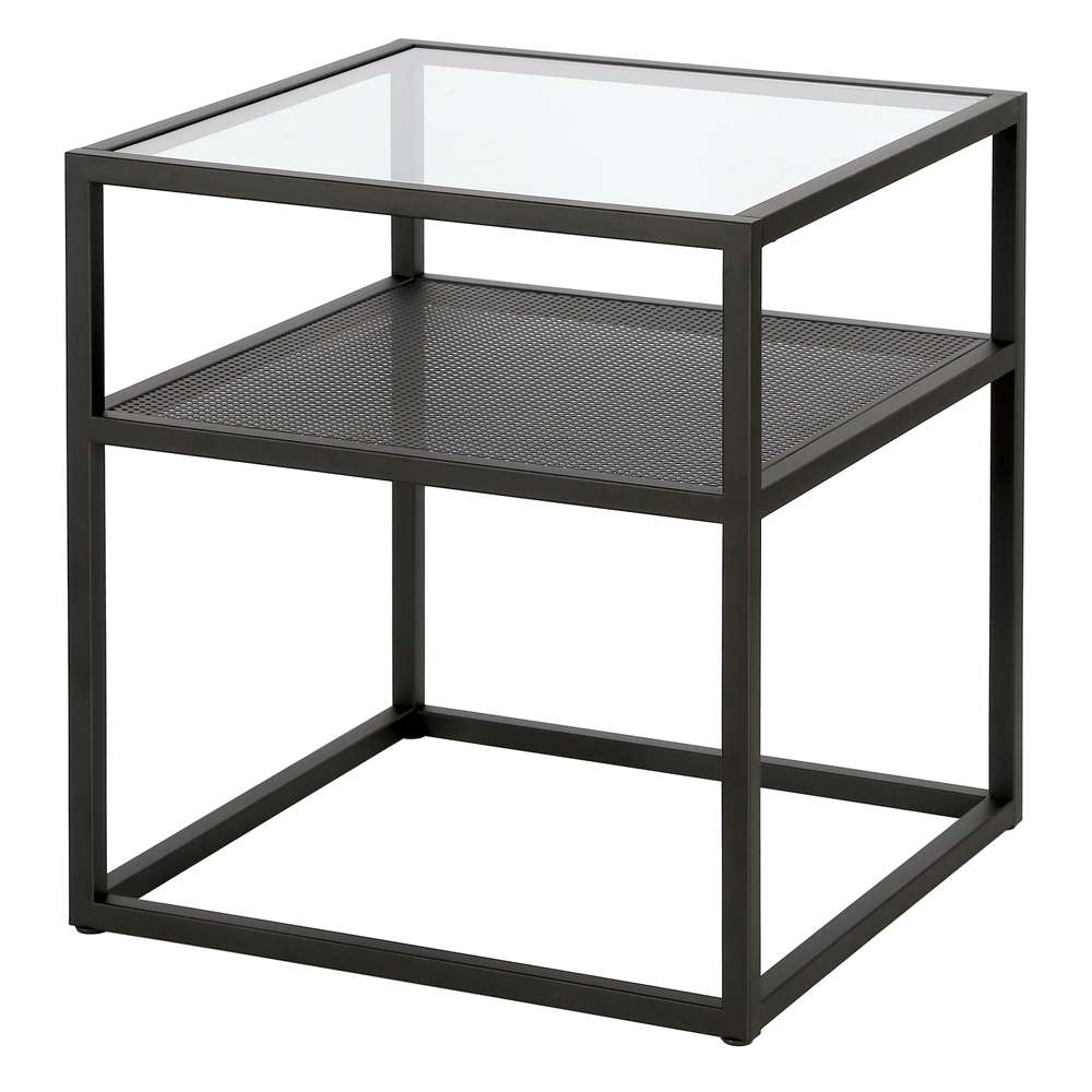 Hudson & Canal - Nellie 20in Wide Square Side Table in Blackened Bronze - ST1251 veiw 4