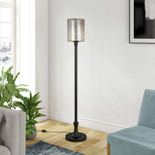 Hudson & Canal - Numit 68.75in Tall Floor Lamp with Glass Shade in Blackened Bronze/Mercury Glass - FL0012 veiw 2