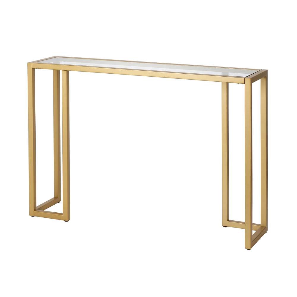 Hudson & Canal - Oscar 42in Wide Rectangular Console Table in Brass - AT0412 veiw 4